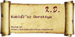 Koblász Dorottya névjegykártya
